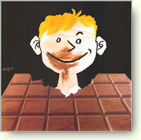 男の子が板チョコを食べてる有名 な絵 それなりに知名度の Yahoo 知恵袋