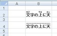 エクセルで文字の上に点 を入れる方法を教えてください 強調するような感じに Yahoo 知恵袋