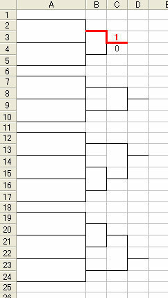 エクセルでトーナメント表を作る簡単な方法がありますか Yahoo 知恵袋