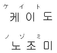 のぞみ と ケイト という名前をハングルにして書きたいので Yahoo 知恵袋