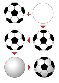 イラストレーターでサッカーボールを描きたいのですが 展開図を描いて Yahoo 知恵袋