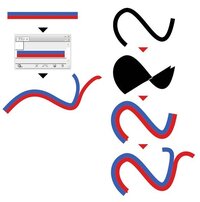 イラストレーター10で 虹の様に密着した曲線の二重線を描く方 Yahoo 知恵袋