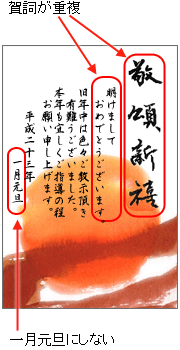 年賀状で 年賀状で 謹賀新年 と書いた後に 本文の書き出しに Yahoo 知恵袋