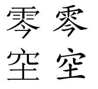 零にすごい似てる漢字空にすごい似てる漢字ありますか あり Yahoo 知恵袋