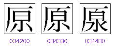 原 漢字 点なし 原 漢字 点なし