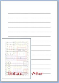 白紙にワードで 横線入りの便箋に文字を書くような感じ に設定したいのですが Yahoo 知恵袋