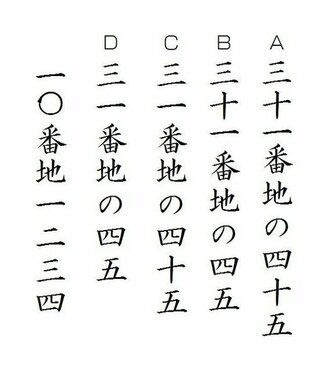 番地を書く場合縦書きで漢字で正規の書き方は 番地を書く場合縦書 Yahoo 知恵袋