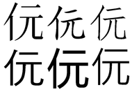 漢字の読みを教えて下さい にんべん の右に 元 がある字を出したいの Yahoo 知恵袋