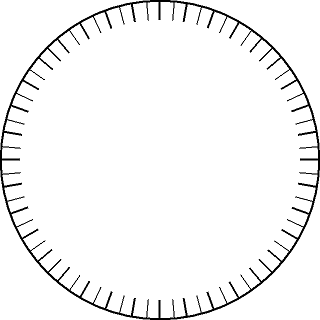 白い円に 角度が5 10 刻みくらいで 円形の分度器のような図は無いですか Yahoo 知恵袋