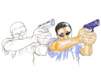 銃の描き方が分かりません 横向きなら結構かけるんですが 正面 Yahoo 知恵袋
