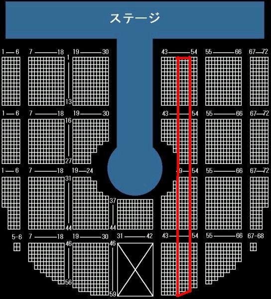 少女時代の大阪城ホールでの公演の座席ですが、アリーナの48～52番の席... - Yahoo!知恵袋