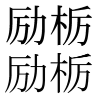 漢字の質問です 励ます 栃木の厉の部位は ノ 払いますか それとも一でし Yahoo 知恵袋