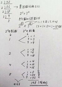 至急お願いします 数学の問題72の正の約数について1 個数2 その Yahoo 知恵袋