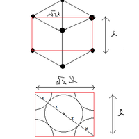 体心立方格子の体対角線って原子半径をｘとすると ４ｘ ３倍とな Yahoo 知恵袋