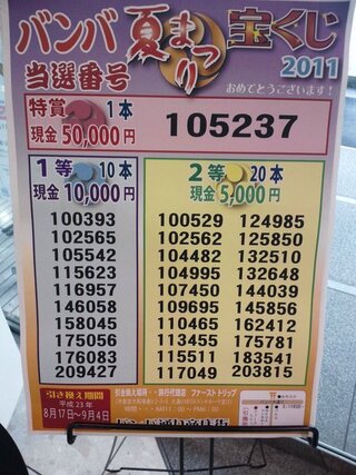 バンバ夏まつり宝くじについて 宇都宮のバンバ通り商店街のバンバ夏まつり宝 Yahoo 知恵袋