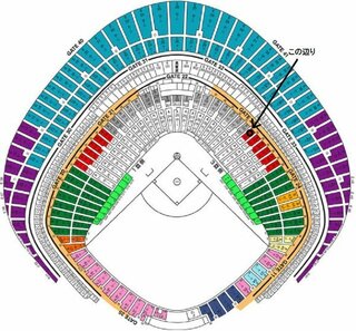 東京ドームの座席について教えて下さい 23ゲート3塁側b34ブロック32通路4 Yahoo 知恵袋