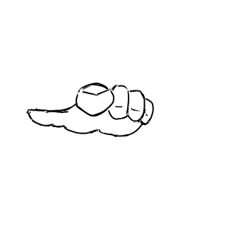 指の描き方 漫画 イラストで目の前にまっすぐ来る指ってどうやって描いています Yahoo 知恵袋