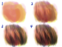 水彩での髪の描き方を教えて下さい 髪が立体的にどうしてもなり Yahoo 知恵袋