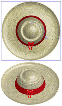 麦わら帽子を真上から見た感じのイラストをillustratorで作成したい Yahoo 知恵袋