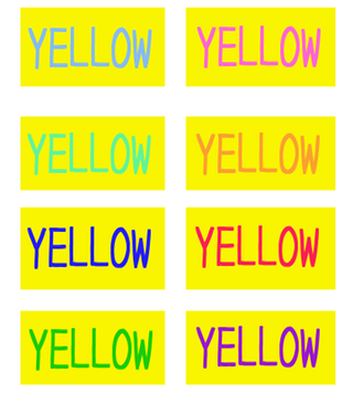 黄色に合う色教えて 地の色が黄色の時に文字の色を何色にすると映える Yahoo 知恵袋