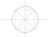 正八角形の簡単な書き方はありますか 正方形を画きます 対角せ Yahoo 知恵袋