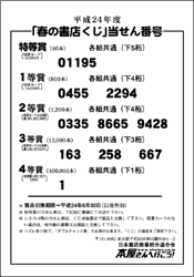 書店くじ 当選番号