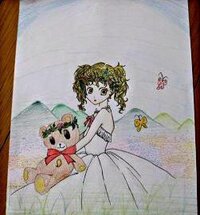 中２です イラストの評価をお願いします ちなみにイラストのテーマは お花畑で Yahoo 知恵袋