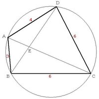 円に内接する四角形abcdの各辺の長さをab 3bc 6cd 6da Yahoo 知恵袋