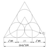 1辺が1の正三角形に内接する3つの等円の半径を求めてください 添付図 Yahoo 知恵袋