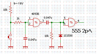 ワンショット回路でスイッチオンしたままでも出力が一秒後にLOWになるように... - Yahoo!知恵袋