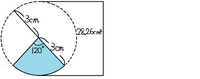 扇形の面積 小6です もう全くわかりません 問題はおうぎ形の中心 Yahoo 知恵袋