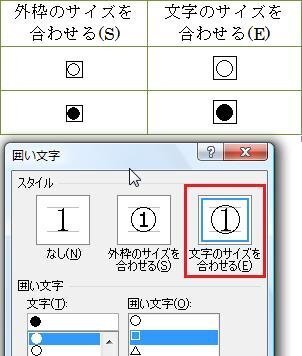 ワード07にて 囲い文字した文字が囲い文字の中の中央にきません Yahoo 知恵袋