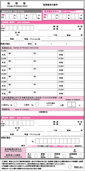 引っ越し 郵便