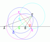 アポロニウスの円 の中心点の簡単作図方法について 下記 ウェ Yahoo 知恵袋