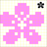 桜の花の16 １６の大きさのドット絵でいいのありませんか 木全体ではなく花の Yahoo 知恵袋