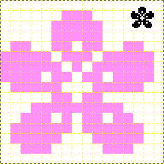 桜の花の16 １６の大きさのドット絵でいいのありませんか 木全体ではなく花の Yahoo 知恵袋