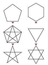 イラストレーターで五芒星と六芒星を作りたいのですが作り方が分から Yahoo 知恵袋