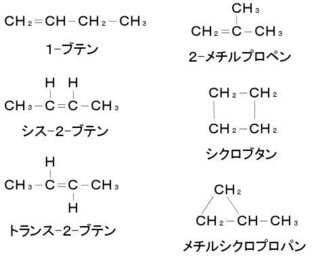 化学について分子式c4h8で表される異性体を6つ構造式と名称をこたえる課題 Yahoo 知恵袋