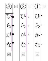 一太郎13で縦書きのひらがなの横に強調のために点 を Yahoo 知恵袋