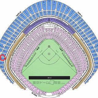 東京ドームで40ゲートスタンド1塁側7通路とはどこらへんの席ですか Yahoo 知恵袋