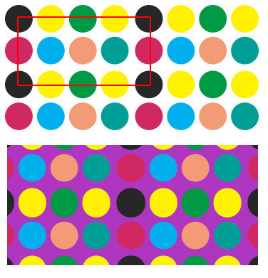 イラレcs5使用です マルチカラーの水玉のパターン 簡単な作り方ご伝授くだ Yahoo 知恵袋