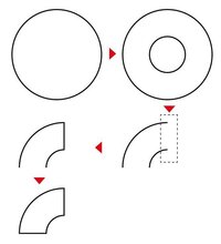 Illustratorで4分の1の円盤状の図形を作りたいこんにちは Yahoo 知恵袋