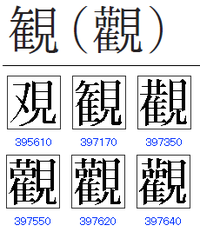 漢字旧字の 観 という字の草冠について 画像のように旧字で Yahoo 知恵袋