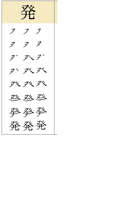 発 と 登 で はつがしら の書き順が違うのはなぜですか Yahoo 知恵袋