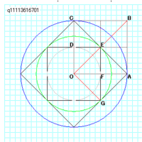 小６算数の問題です 直径２０cmの円の中に正方形がきっちりとは Yahoo 知恵袋