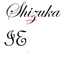 Shizuka の筆記体をだれか教えて下さい あと大文字のiとe Yahoo 知恵袋