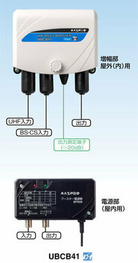 電源分離型ブースターについて質問です。1、現在、増幅部はマスプロの