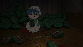 アニメマギの第1話のアラジンが商売道具のスイカをムッシャムッシャ食 Yahoo 知恵袋