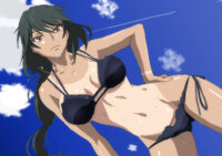 黒色の水着を着ている女性アニメキャラクターといえば その女性キャラの写真 Yahoo 知恵袋