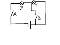 中学技術科の電気回路の回路図の問題です スイッチ２個a Bで電球２個ア イ Yahoo 知恵袋
